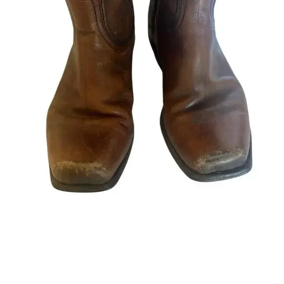 Vintage Frye Original Campus Pull On Genuine Leather Tall Boots In Brown 10.5 - Picture 5 of 12